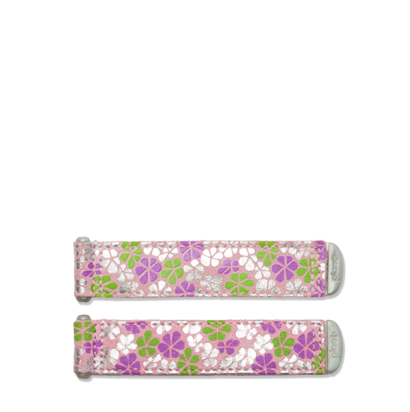 Tabs (2 Pack) – Metallic Flower – Pink